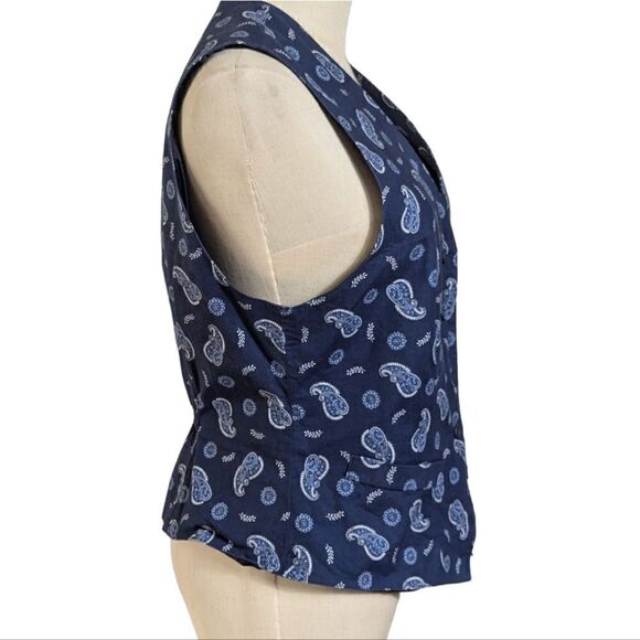 Pendleton Blue Paisley Tailored Vest - Picture 3 of 6